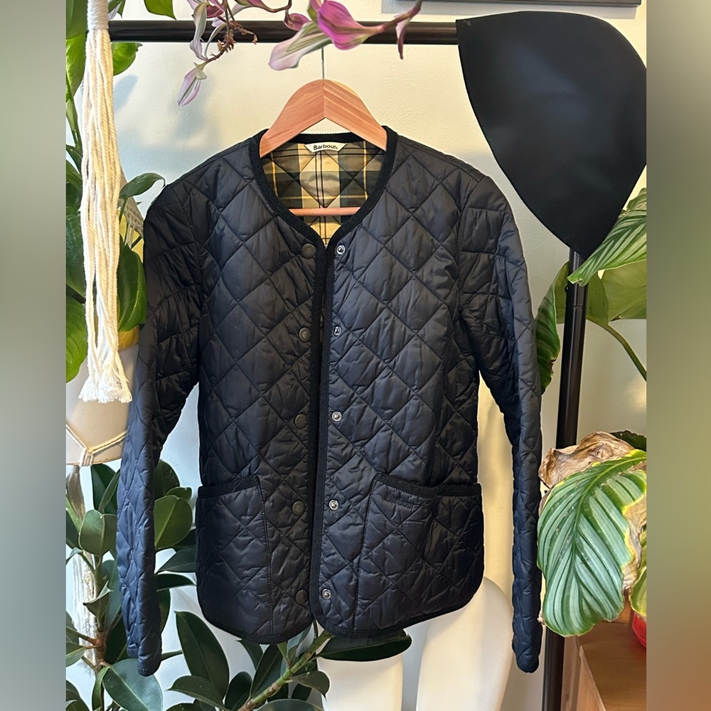 Barbour blue quilted jacket